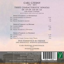 Carl Czerny (1791-1857): Sonaten opp.119-121 für Klavier 4-händig  mit Violine &amp; Cello ad libitum, CD