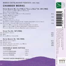 Mario Castelnuovo-Tedesco (1895-1968): Streichquartett Nr.3 F-Dur op.203 "Casa al Dono", CD