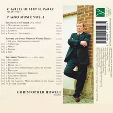 Hubert Parry (1848-1918): Klavierwerke Vol.1, CD