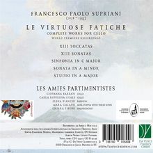 Francesco Paolo Supriani (1678-1753): Sämtliche Werke für Cello - "Le Virtuose Fatiche", 2 CDs