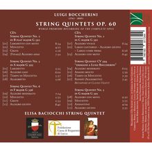 Luigi Boccherini (1743-1805): Streichquintette op.60 Nr.1-6 (G.391-396), 2 CDs