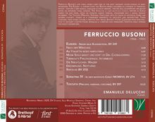 Titel: Ferruccio Busoni. Werke: "Elegien", "Sonatina IV", "Toccata". Künstler: Emanuele Delucchi. Farben: Rotbraun, Weiß.
