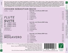 JOHANN SEBASTIAN BACH: FLUTE SUITE. No. 1 BWV 1007, No. 3 BWV 1009, No. 5 BWV 1011. ANDREA MOGAVERO. Da Vinci Classics Logo.
