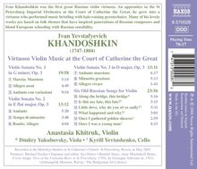 Iwan Khandoschkin (1747-1804): Sonaten für Violine solo op.3 Nr.1-3, CD