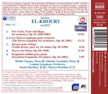 Bechara El-Khoury (geb. 1957): New York,Tears and Hope für Orchester, CD