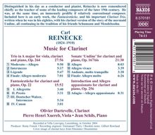 Carl Heinrich Reinecke (1824-1910): Kammermusik mit Klarinette, CD