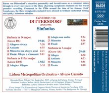 Karl Ditters von Dittersdorf (1739-1799): Symphonien D-Dur,Es-Dur,A-Dur, CD