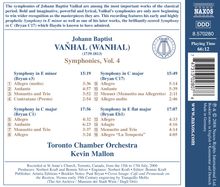 Johann Baptist (Jan Krtitel) Vanhal (1739-1813): Symphonien Vol.4, CD