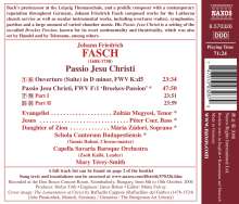 Johann Friedrich Fasch (1688-1758): Passio Jesu Christi, CD
