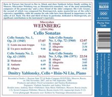 Mieczyslaw Weinberg (1919-1996): Sonaten für Cello &amp; Klavier Nr.1 &amp; 2, CD