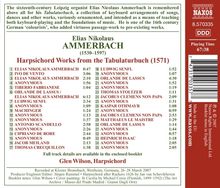 Elias Nikolaus Ammerbach (1530-1597): Cembalowerke aus dem Tabulaturbuch (1571), CD