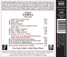 Joaquin Turina (1882-1949): Violinsonaten Nr.1 &amp; 2 (op.51 &amp; 82), CD