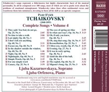 Peter Iljitsch Tschaikowsky (1840-1893): Sämtliche Lieder Vol.4, CD