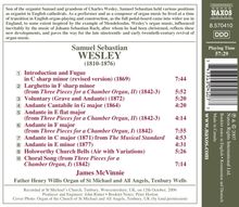 Samuel Sebastian Wesley (1810-1876): Orgelwerke, CD