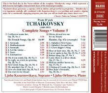 Peter Iljitsch Tschaikowsky (1840-1893): Sämtliche Lieder Vol.5, CD