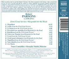 Robert Parsons (1530-1572): First Great Service, CD