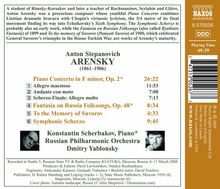 Anton Arensky (1861-1906): Klavierkonzert F-dur op.2, CD