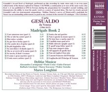 Carlo Gesualdo von Venosa (1566-1613): Madrigali Buch 2, CD