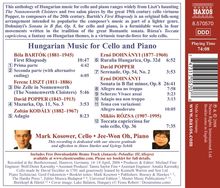 Mark Kosower - Ungarische Musik für Cello &amp; Klavier, CD