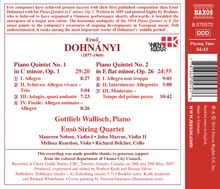 Ernst von Dohnanyi (1877-1960): Klavierquintette Nr.1 &amp; 2, CD