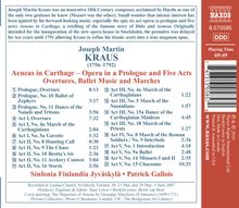 Joseph Martin Kraus (1756-1792): Ouvertüren, Ballettmusik &amp; Märsche aus "Aeneas in Carthage", CD