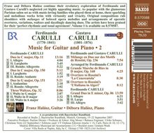 Ferdinando Carulli (1770-1841): Werke für Gitarre &amp; Klavier Vol.2, CD