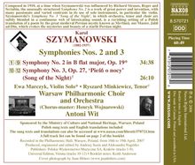 Karol Szymanowski (1882-1937): Symphonien Nr.2 &amp; 3, CD