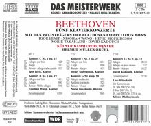 Ludwig van Beethoven (1770-1827): Klavierkonzerte Nr.1-5, 3 CDs