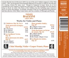 Antonio Joseph Bazzini (1818-1897): Werke für Violine &amp; Klavier, CD