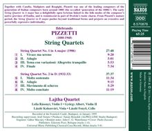 Ildebrando Pizzetti (1880-1968): Streichquartette Nr.1 &amp; 2, CD