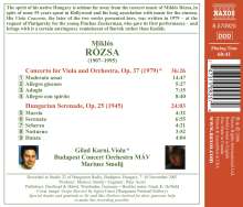 Miklós Rózsa (1907-1995): Violakonzert op.37, CD