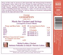 George Gershwin (1898-1937): Porgy &amp; Bess-Suite (arrangiert für Klarinette &amp; Streicher), CD