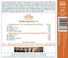 Louis Spohr (1784-1859): Doppelquartette Nr.1 &amp; 2 (opp.65 &amp; 77), CD