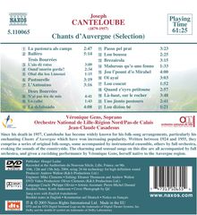 Joseph Canteloube (1879-1957): Lieder der Auvergne, DVD-Audio