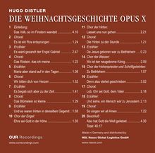 Hugo Distler (1908-1942): Die Weihnachtsgeschichte op.10, Super Audio CD