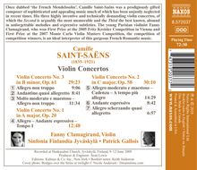 Camille Saint-Saens (1835-1921): Violinkonzerte Nr.1-3, CD