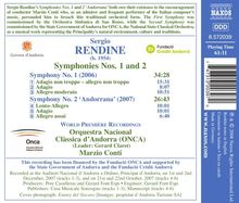 Sergio Rendine (geb. 1954): Symphonien Nr.1 &amp; 2, CD