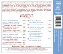 Erich Wolfgang Korngold (1897-1957): Sonate G-Dur für Violine &amp; Klavier op.6, CD