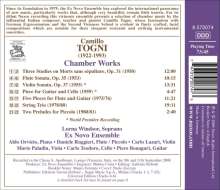Camillo Togni (1922-1993): Kammermusik, CD