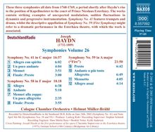 Joseph Haydn (1732-1809): Symphonien Nr.41,58,59, CD