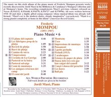 Federico Mompou (1893-1987): Klavierwerke Vol.6, CD