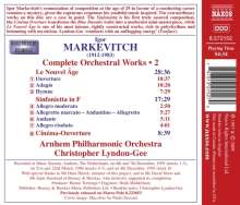 Igor Markevitch (1912-1983): Sämtliche Orchesterwerke Vol.2, CD