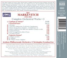 Igor Markevitch (1912-1983): Sämtliche Orchesterwerke Vol.3, CD