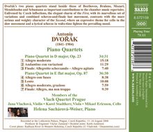 Antonin Dvorak (1841-1904): Klavierquartette Nr.1 &amp; 2 (opp.23 &amp; 87), CD