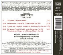 Benjamin Britten (1913-1976): Variations on a Theme of Frank Bridge op.10, CD