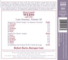 Silvius Leopold Weiss (1687-1750): Lautensonaten Vol.10, CD