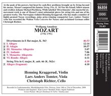 Wolfgang Amadeus Mozart (1756-1791): Divertimento Es-Dur KV 563, CD