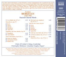 Lennox Berkeley (1903-1989): Geistliche Chorwerke, CD