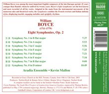 William Boyce (1711-1779): Symphonien op.2 Nr.1-8, CD