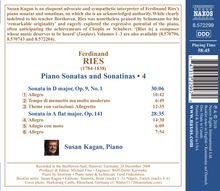 Ferdinand Ries (1784-1838): Klaviersonaten &amp; Sonatinen Vol.4, CD